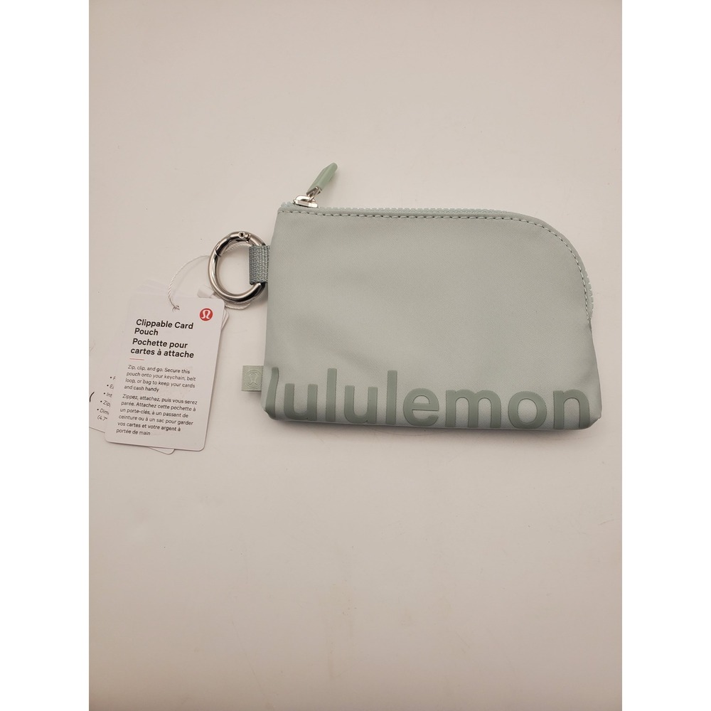 Lululemon Clippable Card Pouch (Pelican/Jade Grey)
